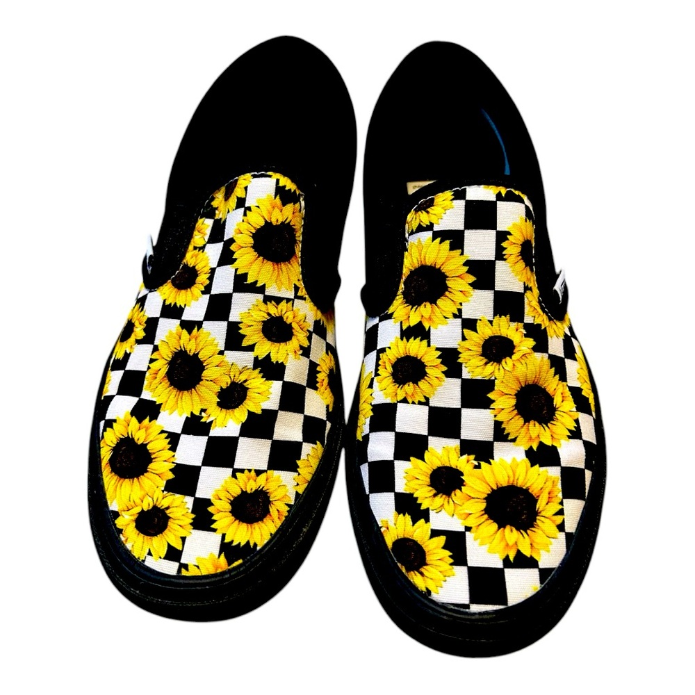 Custom Sunflower Vans. Size 9 women’s regular. Lightly used